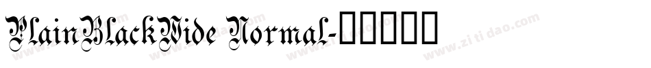 PlainBlackWide Normal字体转换